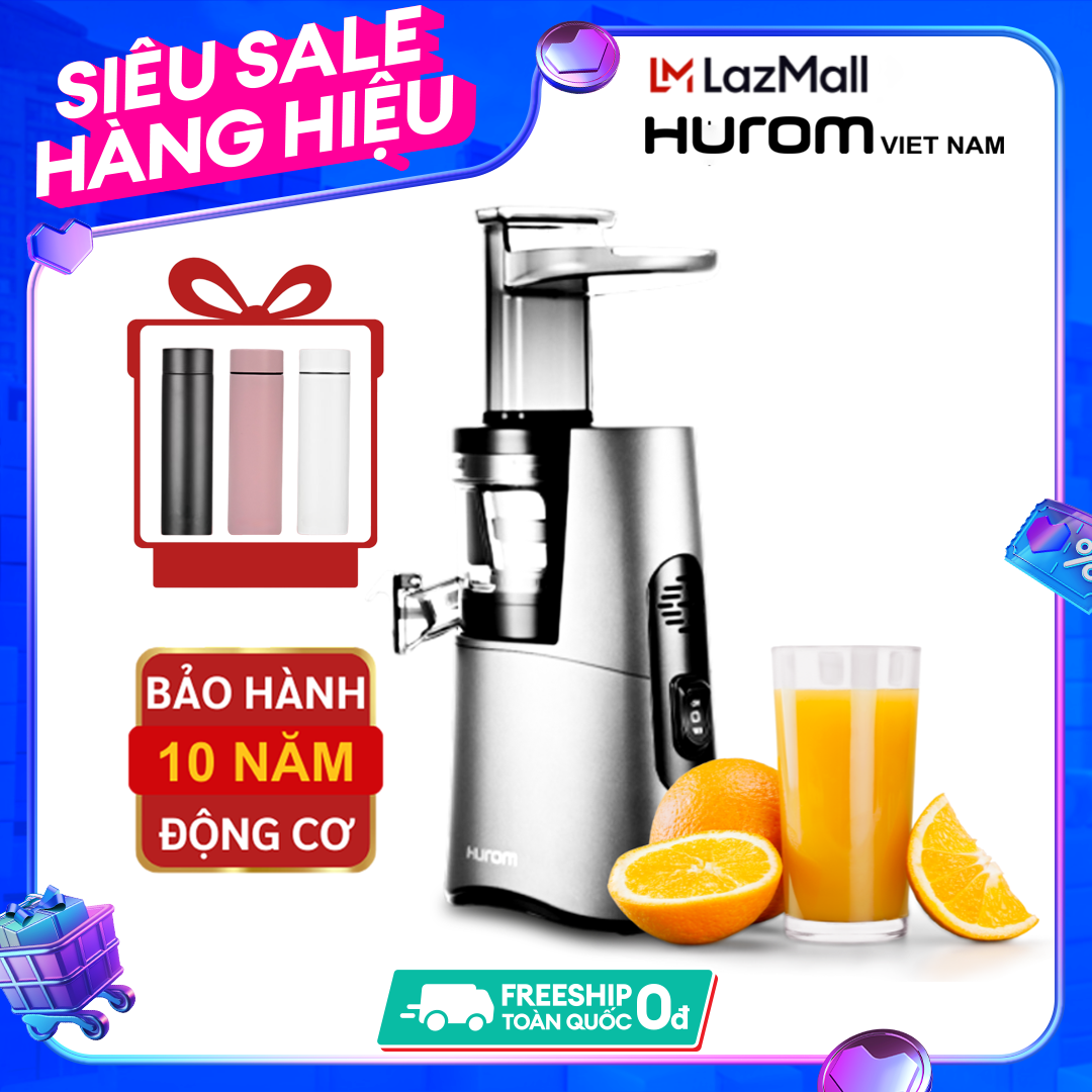 Máy ép chậm Hurom HAA l Máy ép chậm trái cây, Ép kiệt bã, Bền bỉ Công suất 150W, 43 vòng quay/phút l Bảo hành động cơ 10 năm - Chính hãng Hàn Quốc