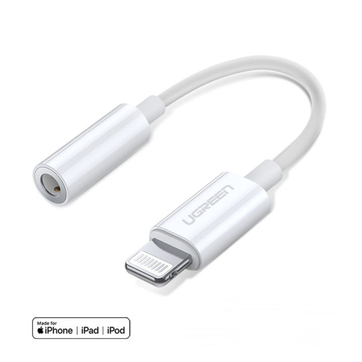Cáp Lightning sang 3.5mm Audio chuẩn MFI UGREEN US211 - Dùng tai nghe 3.5mm cho iPhone 11 Pro Max / iPhone Xs Max / iPhone Xr / iPhone X / iPhone 8 Plus / iPhone 7 Plus Cáp Lightning sang 3.5mm Audio chuẩn MFI UGREEN US211 - Dùng tai nghe 3.5mm cho iPhone 11 Pro Max / iPhone Xs Max / iPhone Xr / iPhone X / iPhone 8 Plus / iPhone 7 Plus
