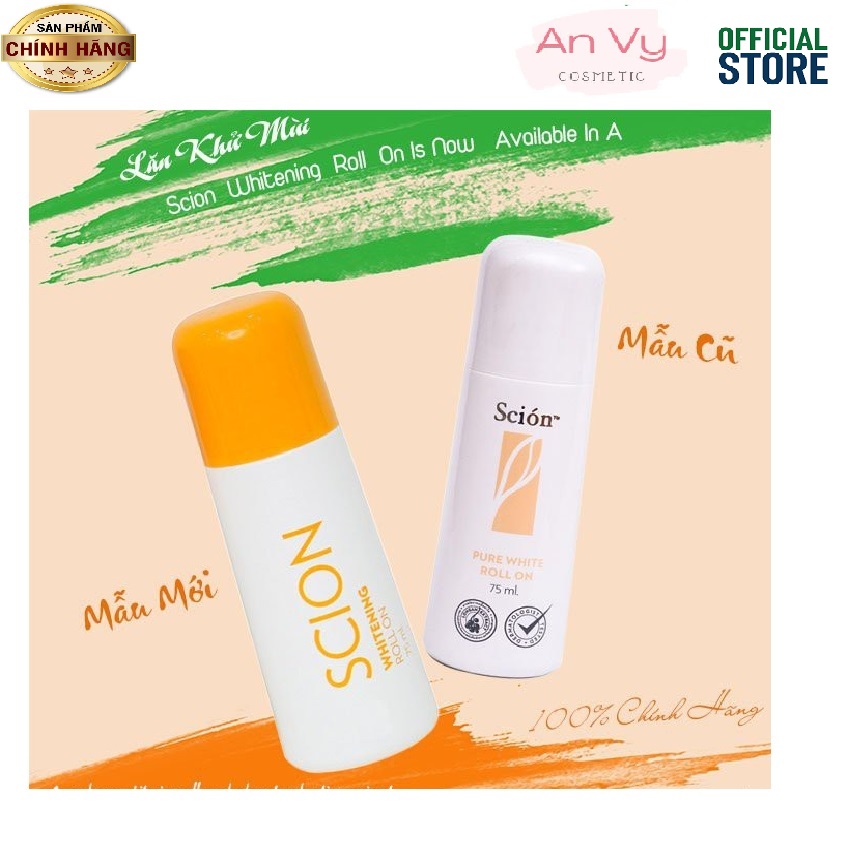 Lăn khử mùi nữ scion whitening roll on 75ml - mẫu mới