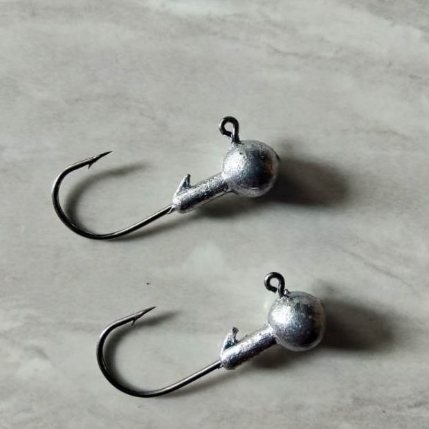 Lưỡi mồi mềm jighead bottom trắng 2g / 2 lưỡi câu lure