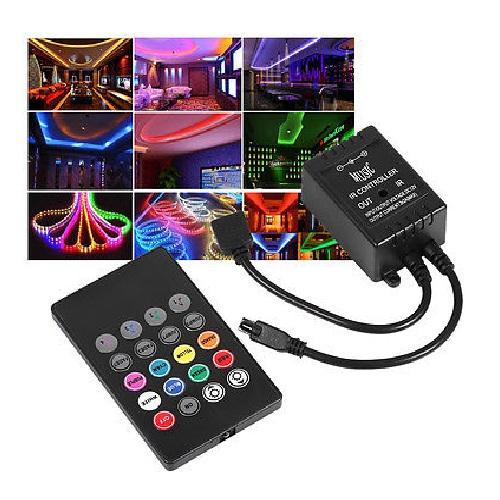 Bộ điều khiển led dây 5m RGB nháy theo nhạc - Led music controller