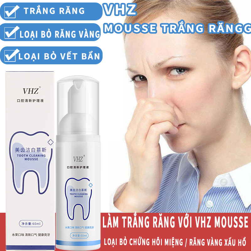 VHZ mousse trắng răng Bọt Tẩy Trắng Răng Làm Sạch Răng Khử Mùi Hôi Miệng