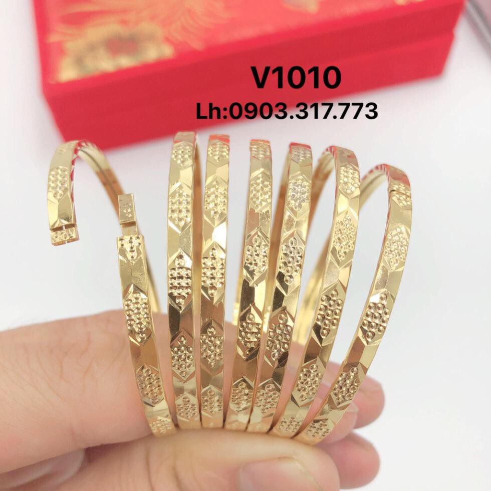 [Siêu khuyến mãi-Miễn phí vận chuyển-MUA 4 BỘ GIÁ HỜI] Bộ vòng ximen 7 chiếc mạ vàng 18K cao cấp khóa vàng thật vòng ximen bản 4 li khóa vàng thật giống vàng thật 99% cam kết không đen đeo cực sang chảnh trang sức nữ vàng