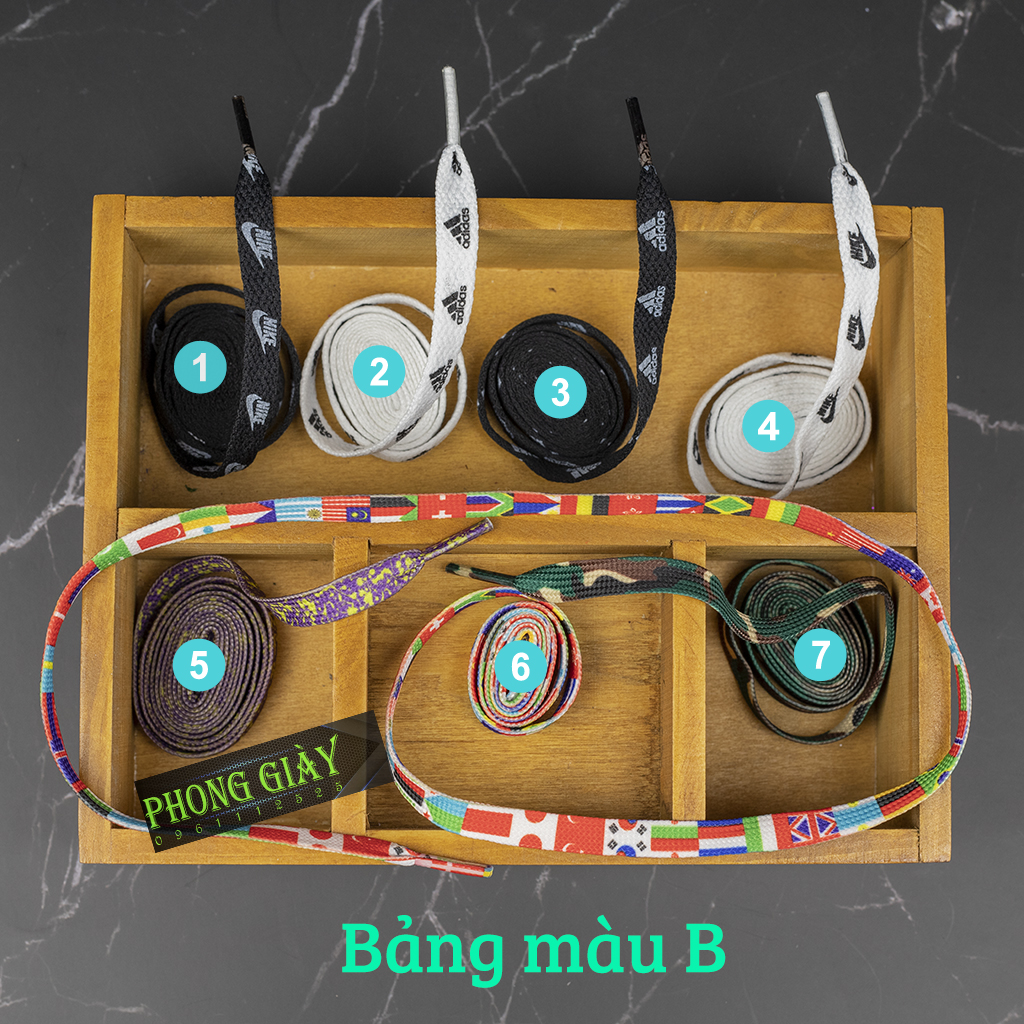 Dây giày dây buộc giày dây 7 màu dây phản quang dây tròn dây dẹt dây buộc giày hoa cúc