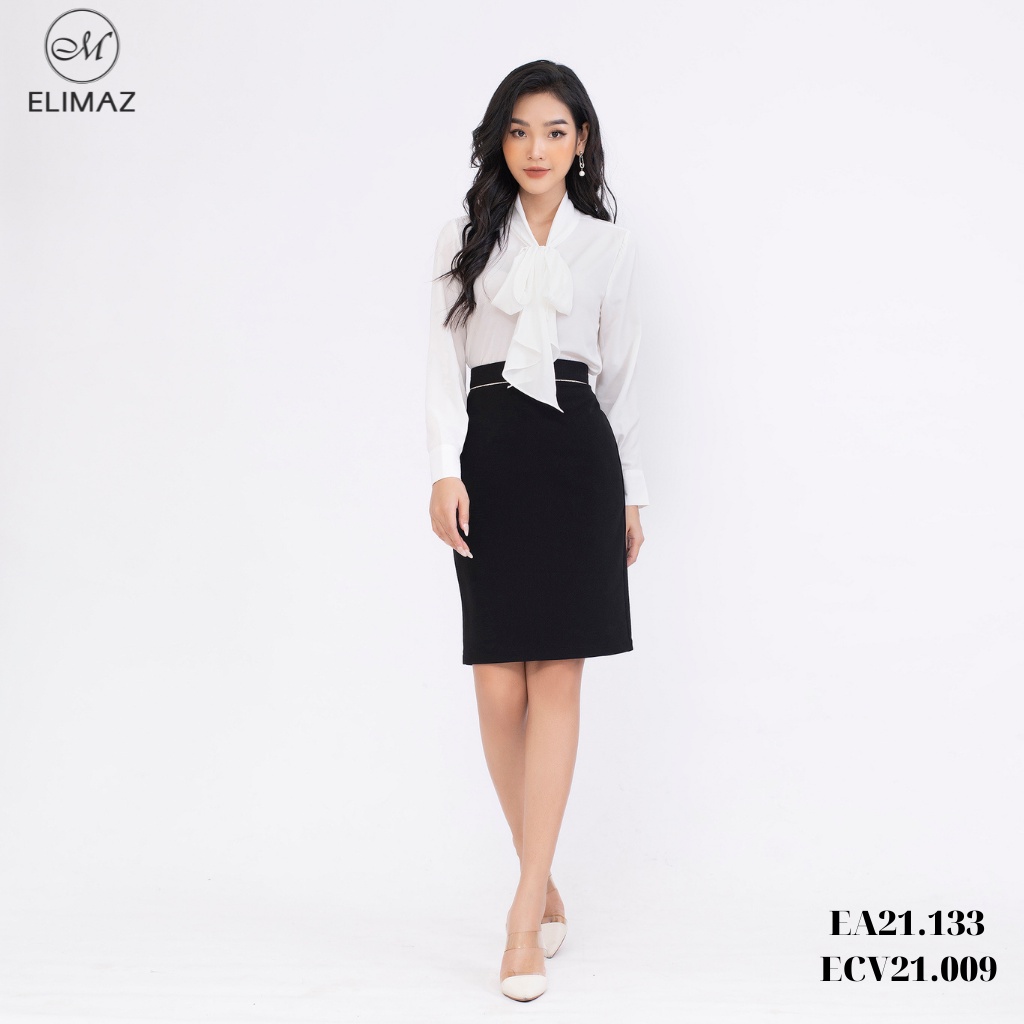 Chân váy nữ công sở elimaz ôm phối viền ecv21.009