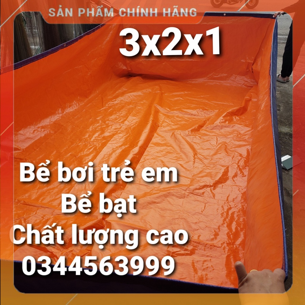 Bể bơi cho trẻ em, bạt dày cao cấp, kích thươc 2x1x0,5 - 2x1x1 - 2x2x1 - 2x2x0,5 - 3x2x1 - 3x2x0,5 - 4x2x1 - 4x2x0,5