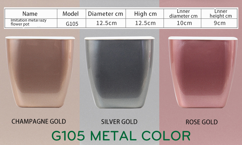 Chậu cây tự dưỡng thông minh- G105 Metal Color