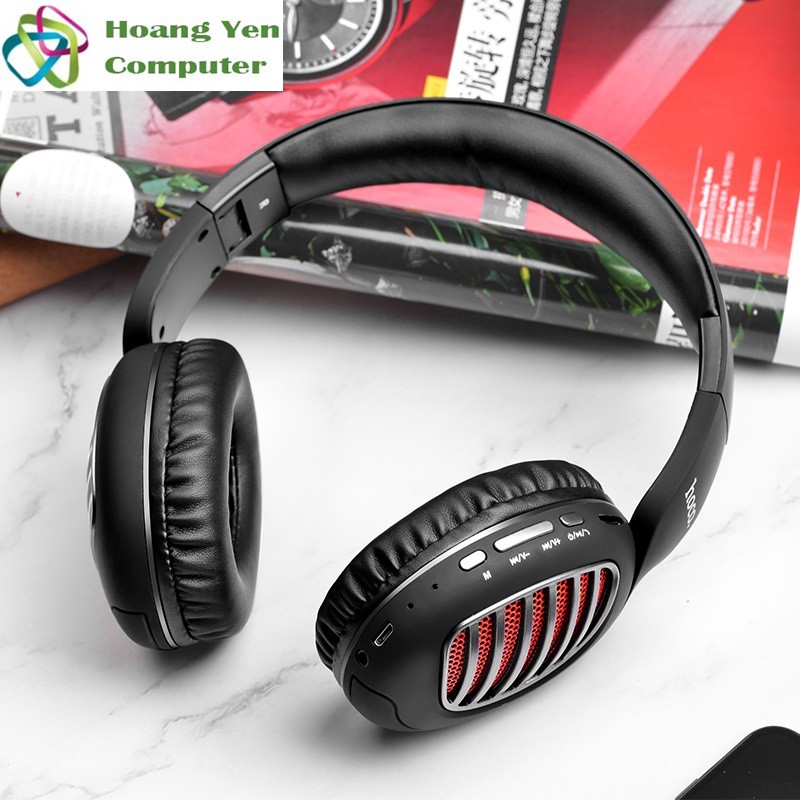 Tai nghe bluetooth hoco w23 v5.0 có khe gắn thẻ nhớ - chính hãng bh 12 tháng - hoàng yến computer