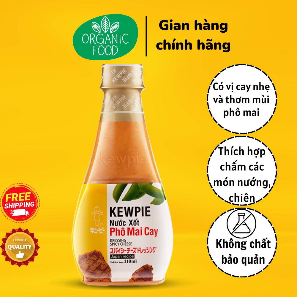 Xốt Gà Chiên Phô Mai Cay Hấp Dẫn Kewpie 210ml - Dressing chicken fried spicy cheese Kewpie
