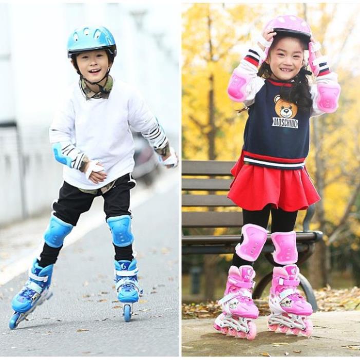 Giày patin, giày patin trẻ em, giày trượt patin tặng kèm mũ và bảo hộ