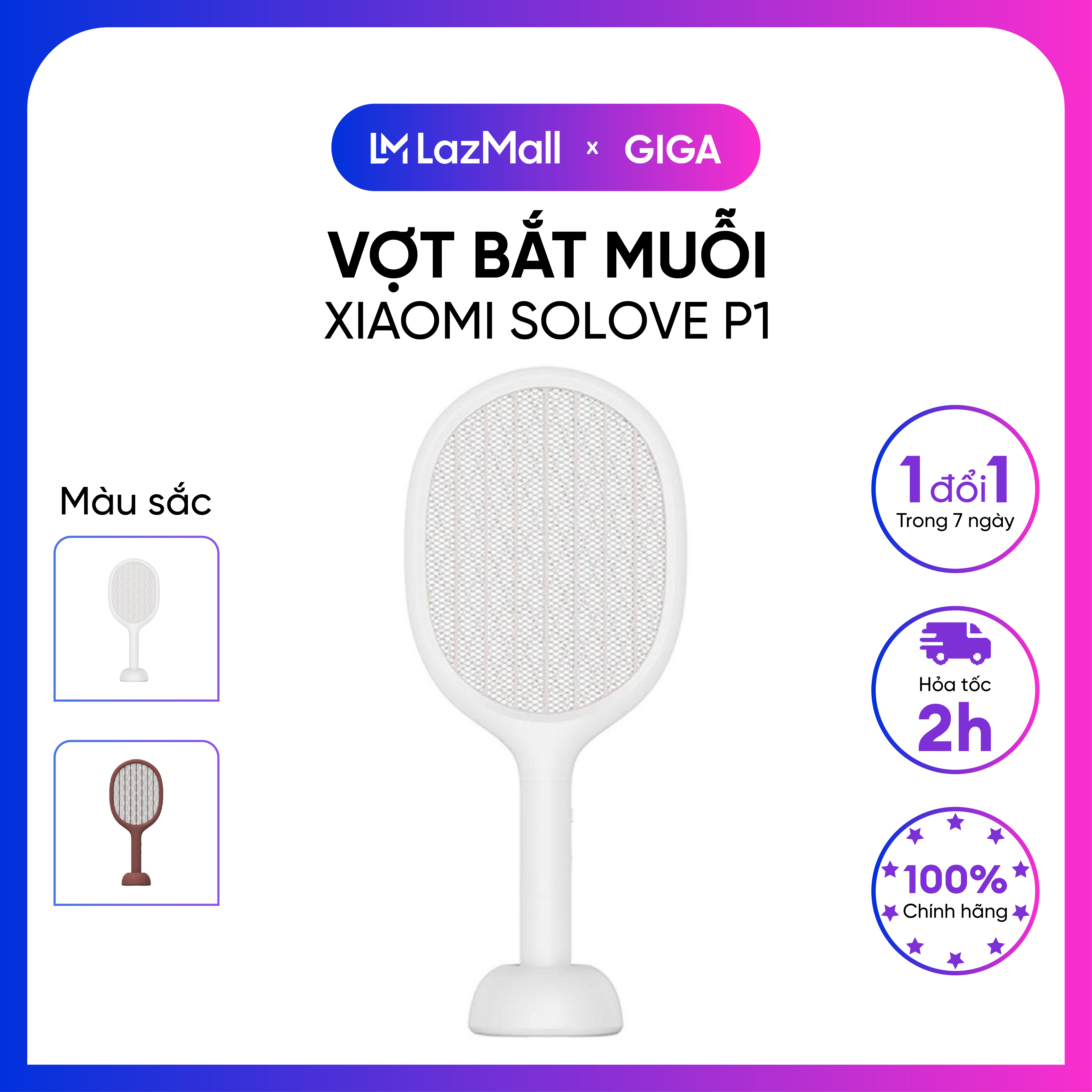Vợt muỗi Xiaomi, vợt bắt muỗi thông minh Xiaomi Solove P1
