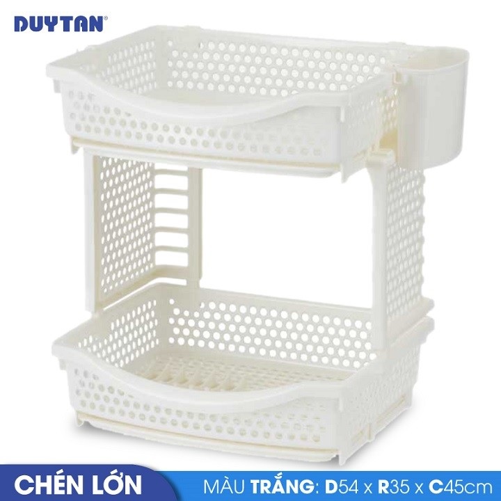 Kệ chén lớn nhựa DUY TÂN (54 x 35.5 x 45.5 cm) - 11463 - Giao màu ngẫu nhiên