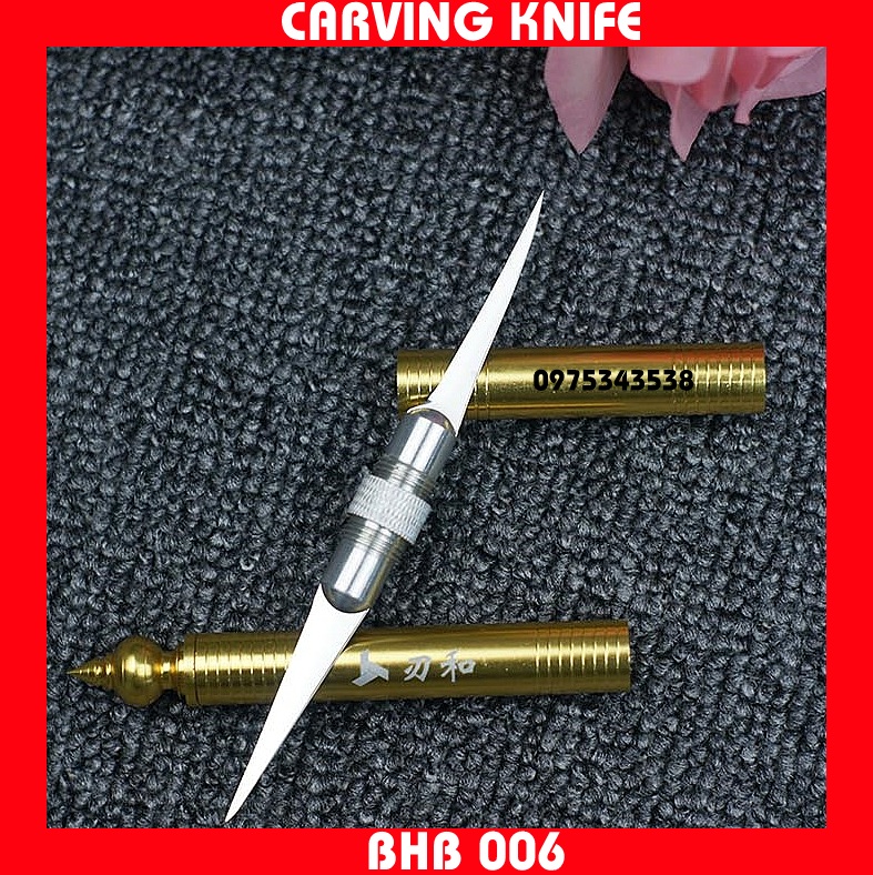 Dao tỉa hoa quả, trái cây, rau củ chuyên nghiệp 2 đầu lưỡi BHB 006