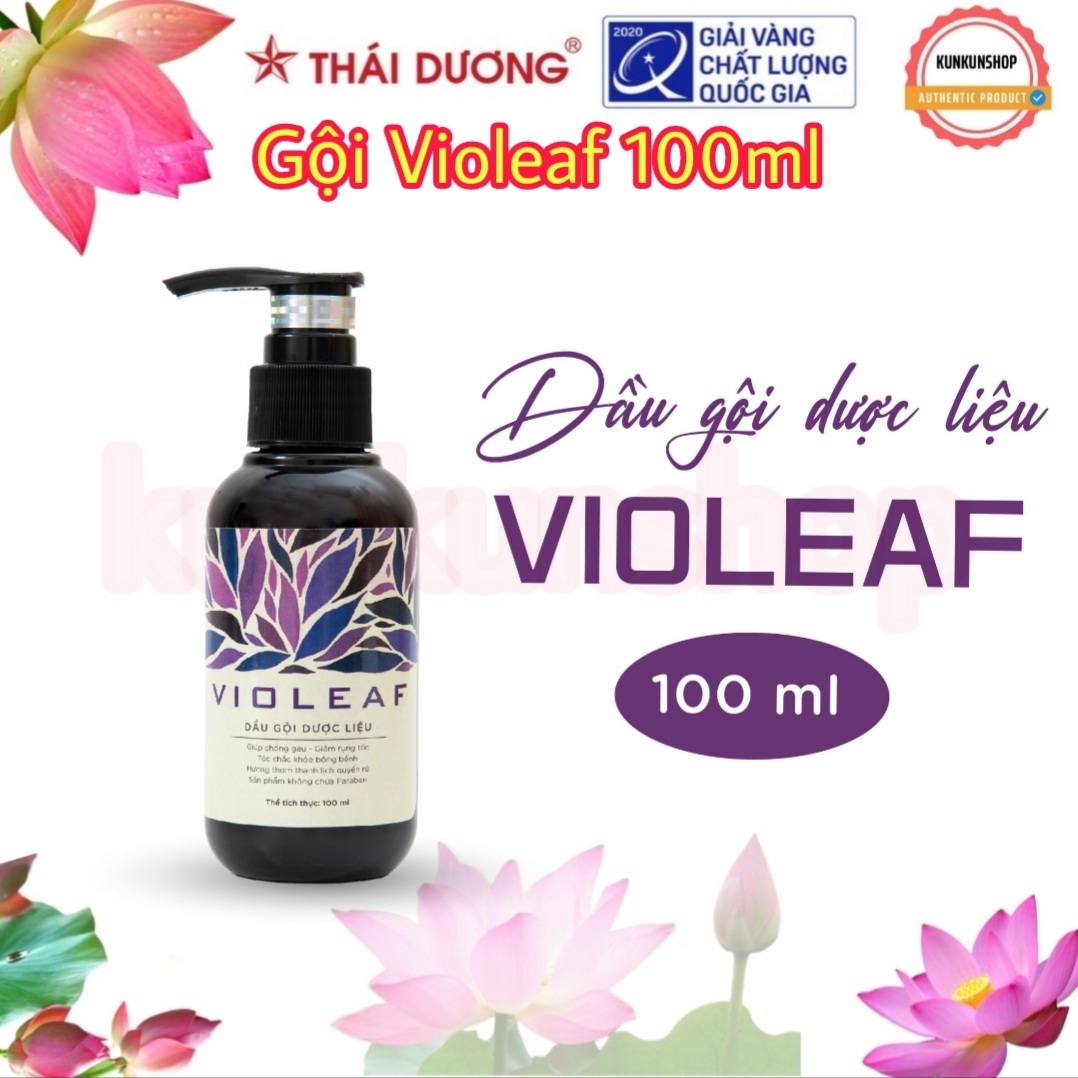 Sale rẻ dầu gội dược liệu violeaf chai 100ml loại bỏ gàu ngăn ngừa rụng tóc sao thái dương chính hãng 100%