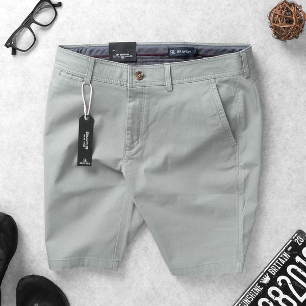 Quần short kaki nam PANDO mềm mịn dày dặn, form regular fit - Bravery