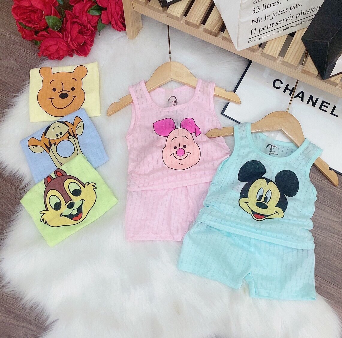 Bộ cotton nobaby ba lỗ bé trai, gái