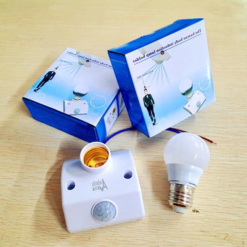 Combo 2 đui đèn cảm ứng chuyển động , đui đèn thông minh bật tắt tự động đui đèn cảm biến hồng ngoại đui đèn e27