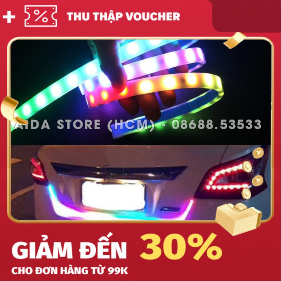 [HCM]Bộ dây LED cốp xe ô tô đa màu + xi nhan chạy kiểu Audi - DC 12v