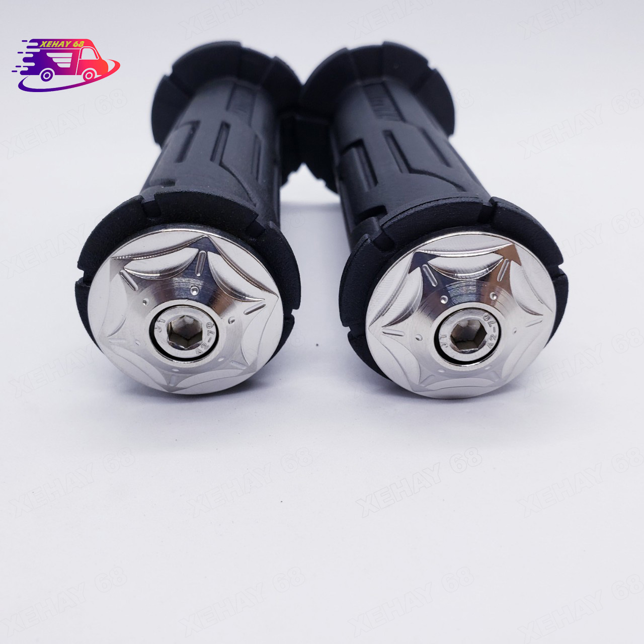 Bao tay Daytona Line (V2), Gù tay lái Salaya inox 304 hàng cao cấp gắn xe máy, màu đen, XEHAY 68