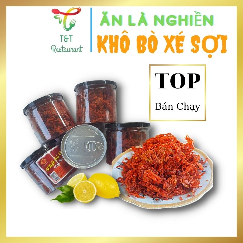Khô bò xé sợi, bò khô sợi tây bắc lọ 170g Phương Huyền Food