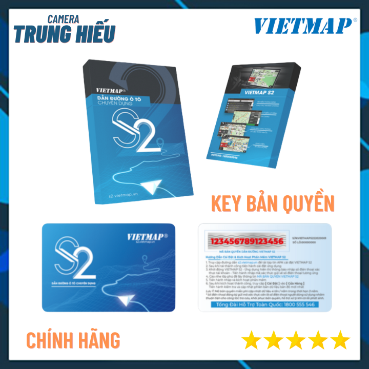Phần mềm vietmap s2 dẫn đường ô tô chuyên dụng cảnh báo giao thông - bản quyền chính hãng