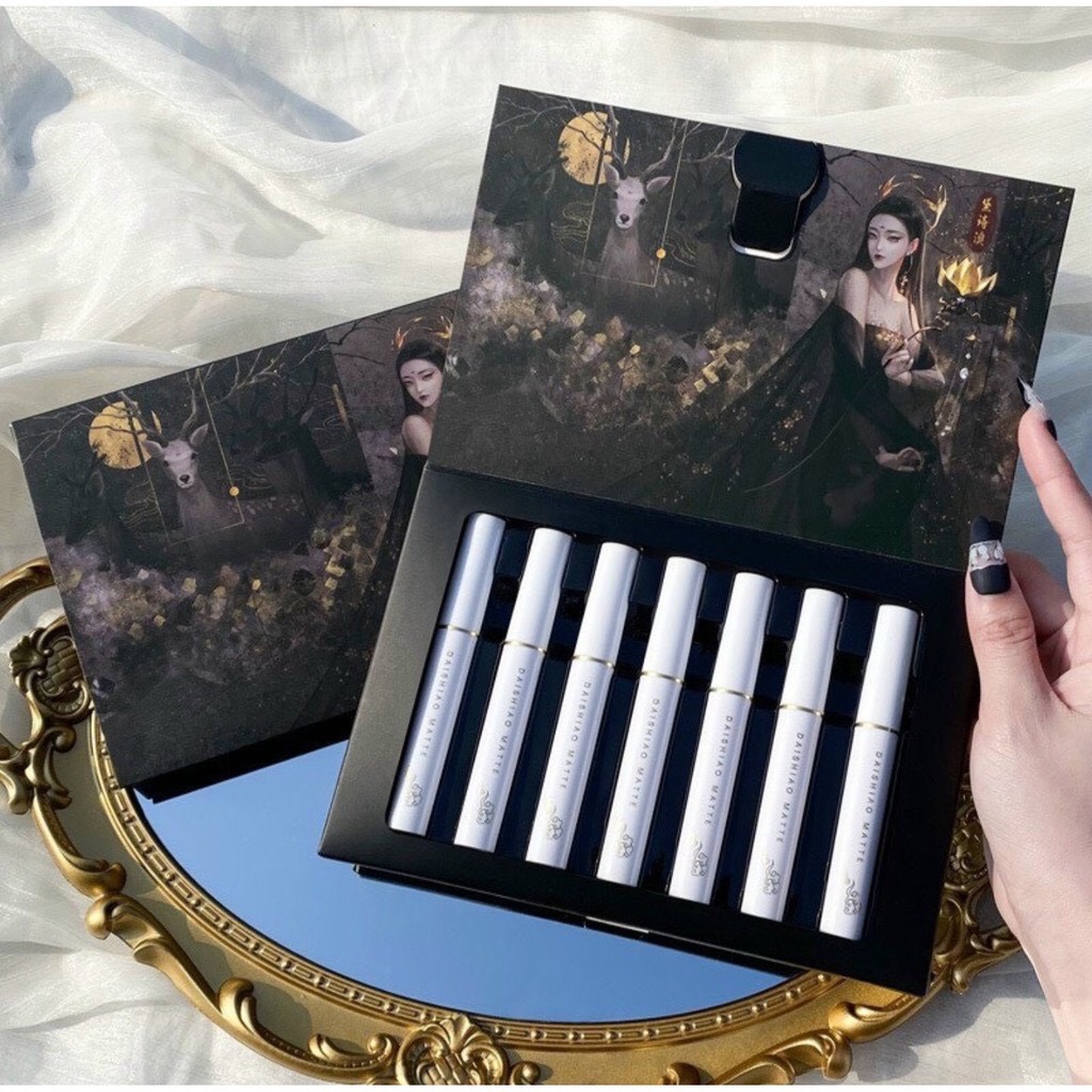 Set 7 cây son cổ trang daishiao matte son mịn lên màu siêu xinh