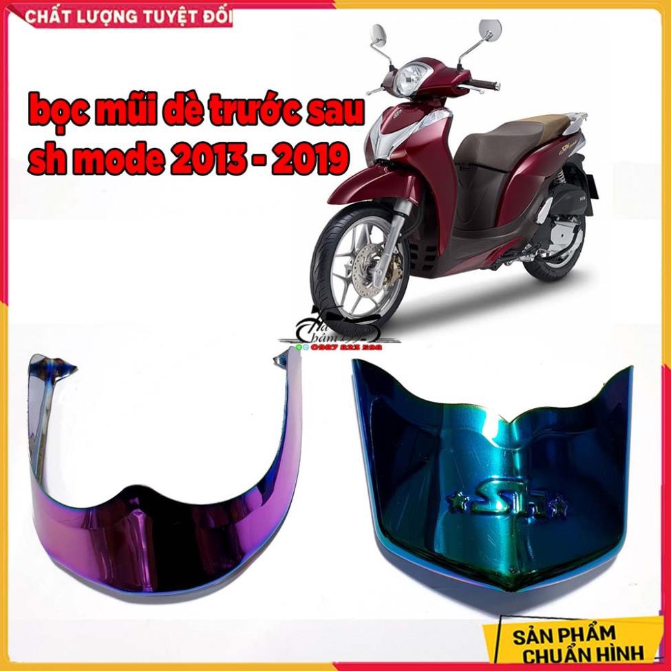 Ốp mũi dè sh mode 2013 - 2019 xi 7 màu titan, bọc mõm dè xe sh mode 2013 - 2019