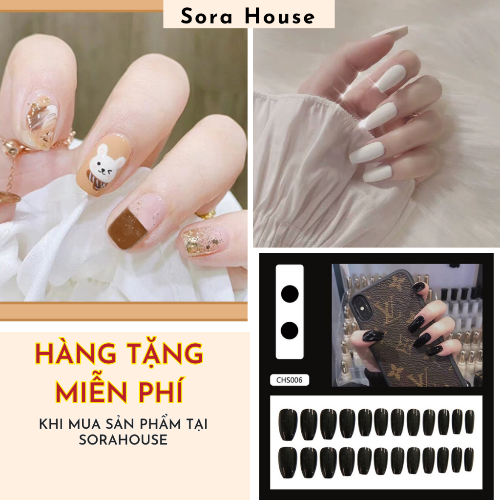 Set 24 móng giả ❤️ tặng chai keo dán móng