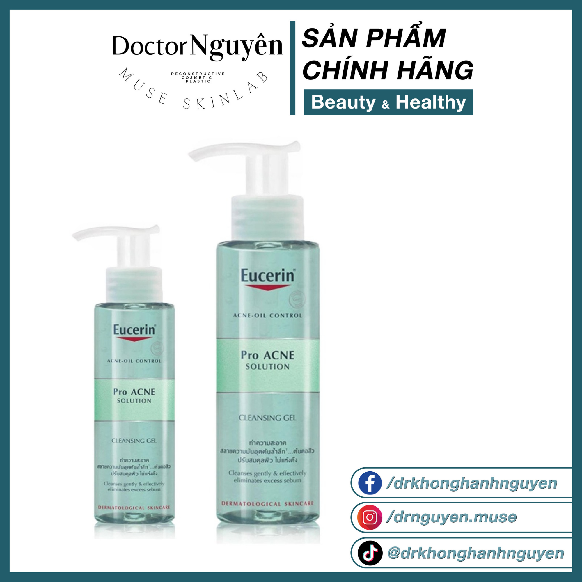 Sữa Rửa Mặt Eucerin ProAcne Cleansing