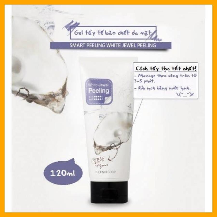 Tẩy Tế Bào Chết Ngọc Trai Smart Peeling white jewel perle 120ML, làm sạch và nhẹ nhàng loại bỏ tế bào chết trên da mặt, cung cấp dưỡng chất giúp tái tạo làn da mới, cho bạn làn da sáng hồng tự nhiên và rạng rỡ - SIÊU SỈ 247