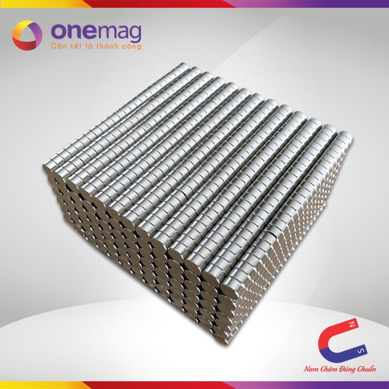 Bộ 100 viên nam châm đất hiếm 6x3mm mạ Niken