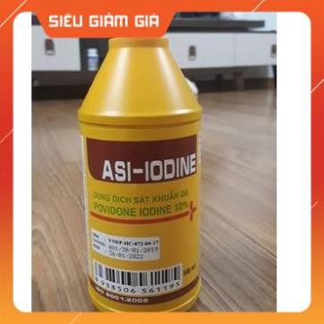 Dung dịch sát khuẩn cồn đỏ povidone asi iodine chai 500ml