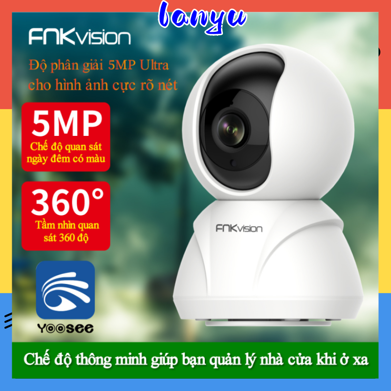 Camera ip wifi yoosee phiên bản việt 5.0mpx full hd 2k new 2023 - xem đêm siêu nét - xoay 360 độ - theo dõi đối tượng