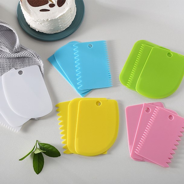 Bộ 3 dụng cụ chà láng, cắt bột, vét bánh - Trang trí bánh sinh nhật bánh kem