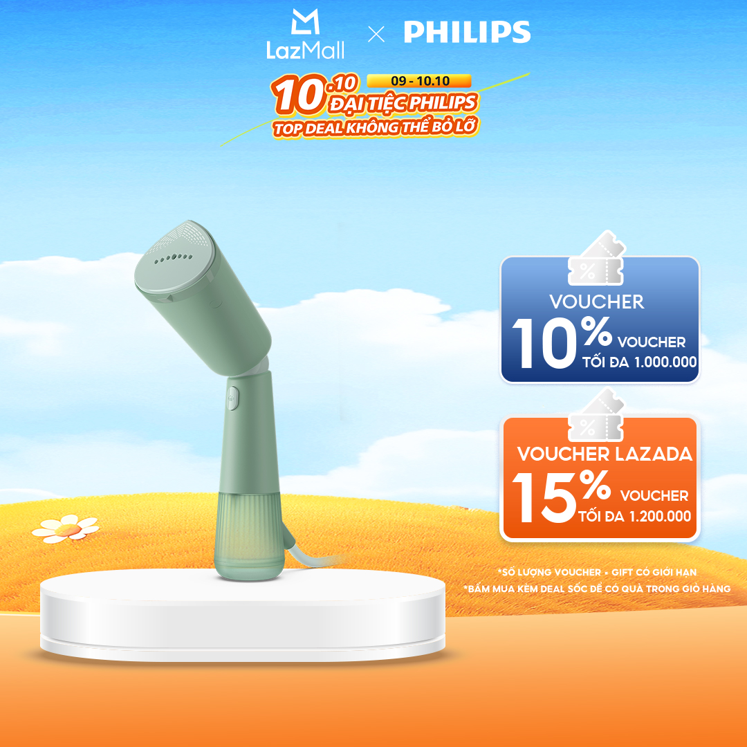 [QUÀ TẶNG HẤP DẪN - SLCH] Bàn Ủi Hơi Nước Cầm Tay Philips STH5010/70 |1400W - Hàng Chính Hãng