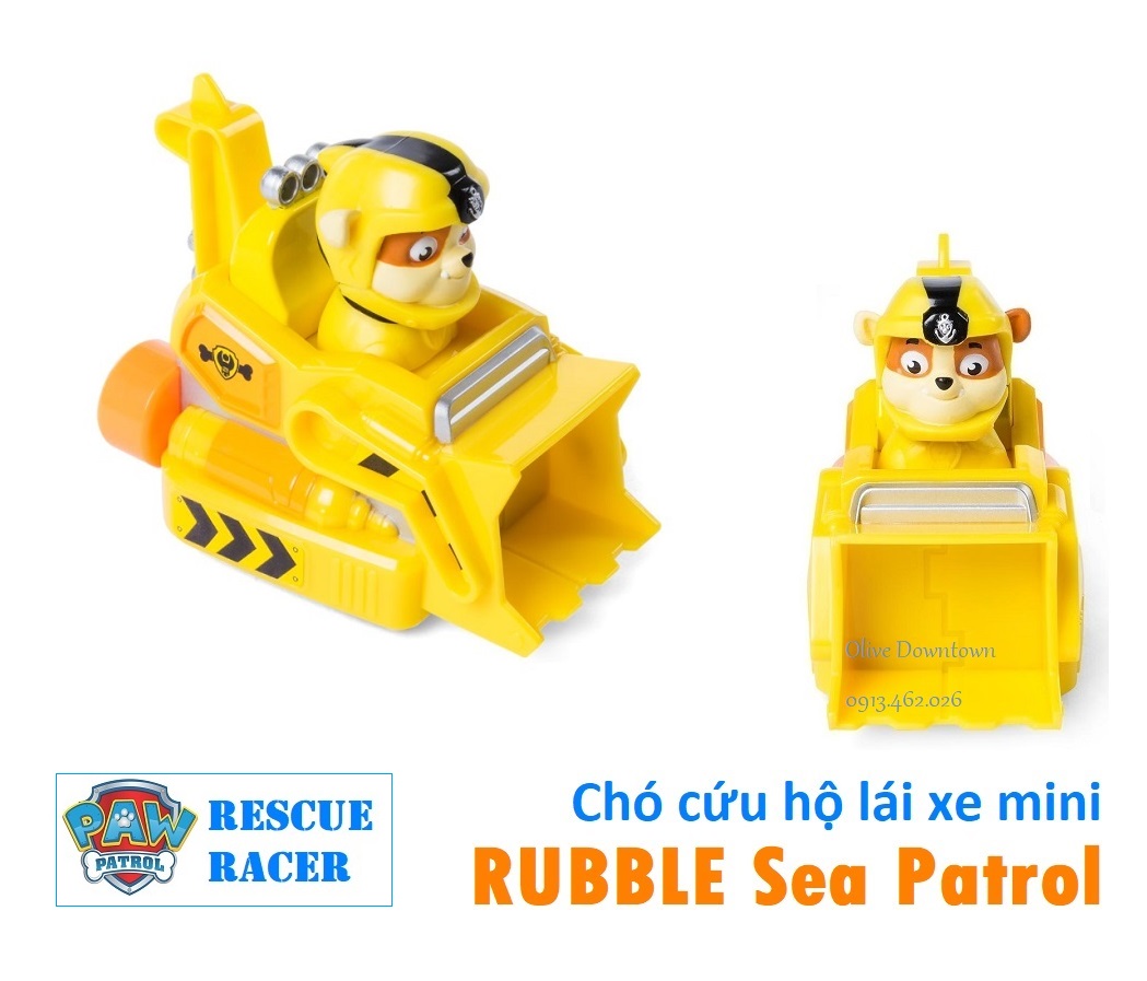 RUBBLE Sea Patrol ~ Chó cứu hộ lái xe cần cẩu mini cứu hộ biển dòng Sea Patrol - Paw Patrol Đội chó cứu hộ - Đồ chơi VNXK