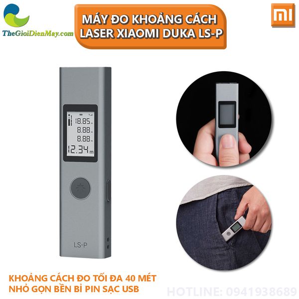 Máy Đo Khoảng Cách Laser XIAOMI DUKA LS-P - Bảo Hành 6 Tháng - Shop Thế Giới Điện Máy