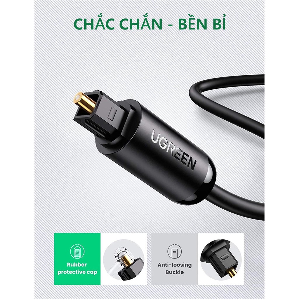 Dây cáp quang audio ugreen 1m 1,5m 2m 3m 70890 70891 70892 70893 cao cấp