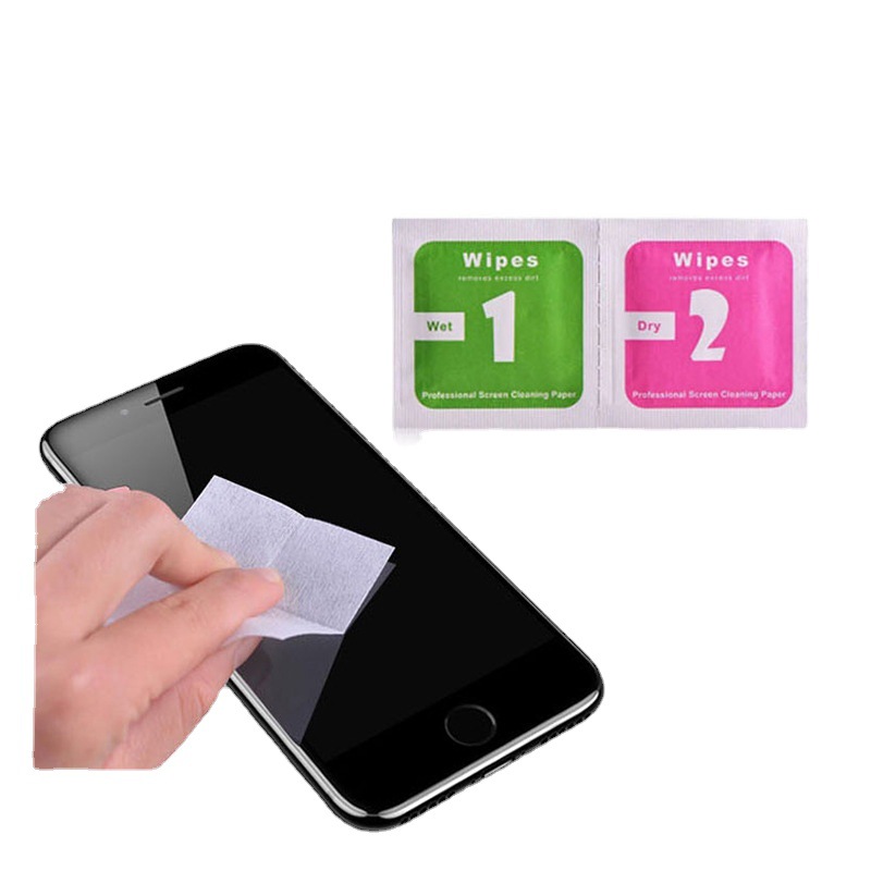 Combo 2 miếng lau kính điện thoại - 1 lau ướt 1 lau khô