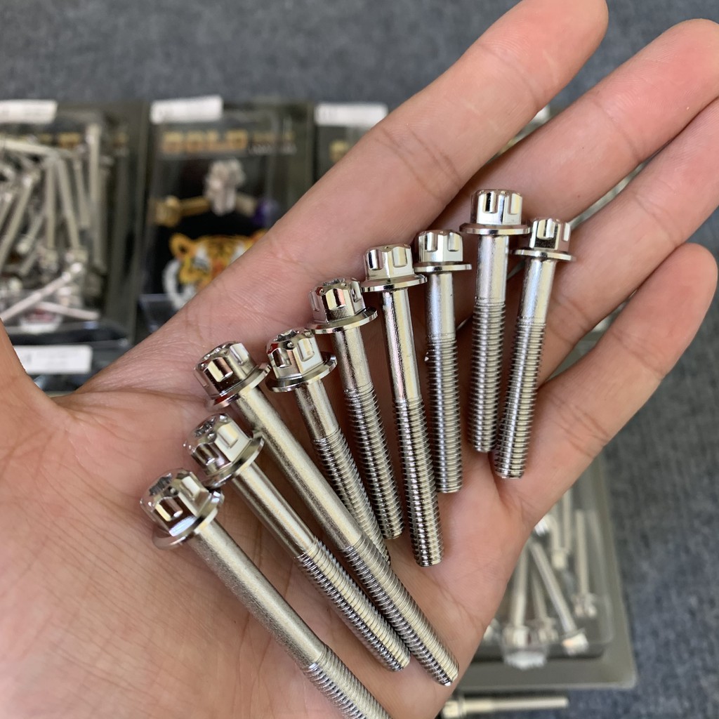 Ốc Lốc Máy Salaya Chuẩn Inox 304 Cho Nhiều Dòng Xe (Wave Dream Fu Ex Win Satria) Siêu Sáng Không Gỉ Sét (Có Bảo Hành)