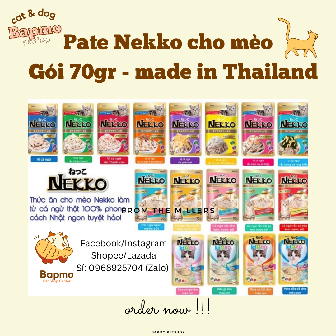 Patê Nekko cho mèo - Patê cho mèo mọi lứa tuổi - Patê nhập khẩu Thái Lan