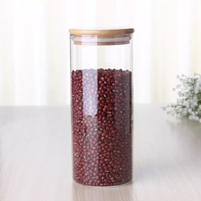 Lọ thủy tinh borosilicate nắp gỗ cao cấp - nhiều dung tích