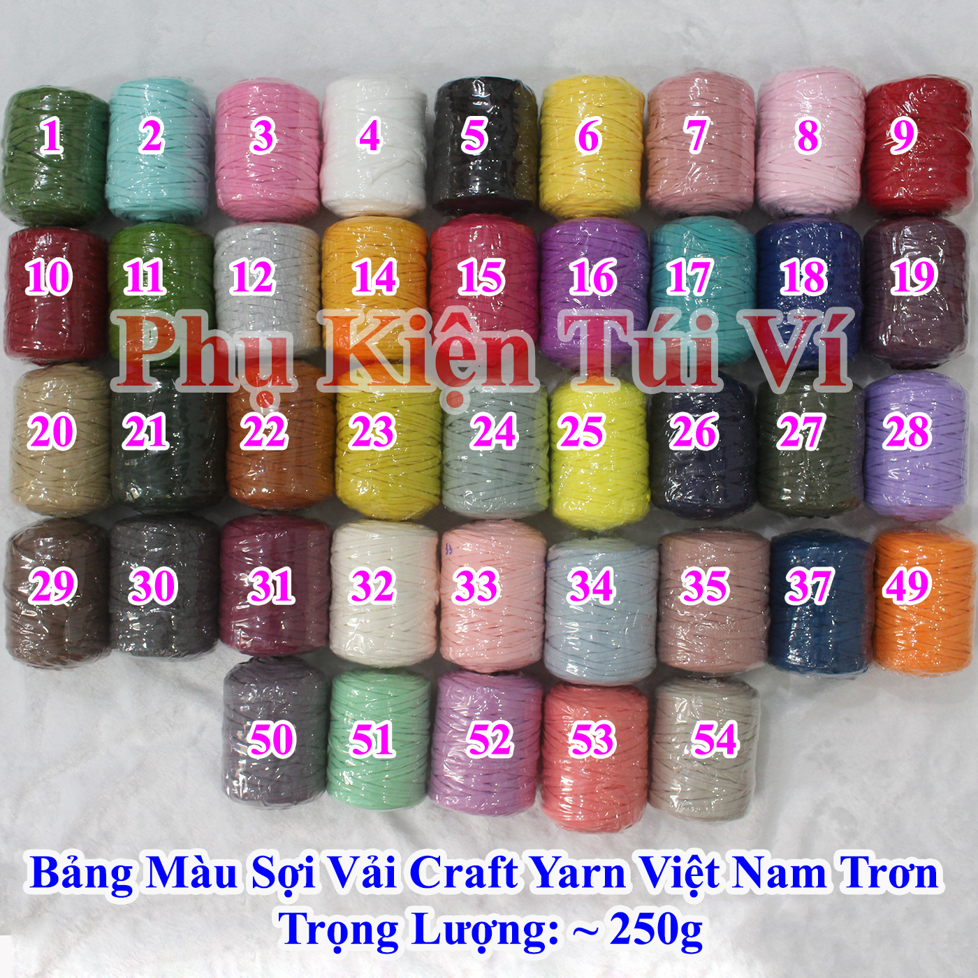 Sợi vải việt nam trơn 250g