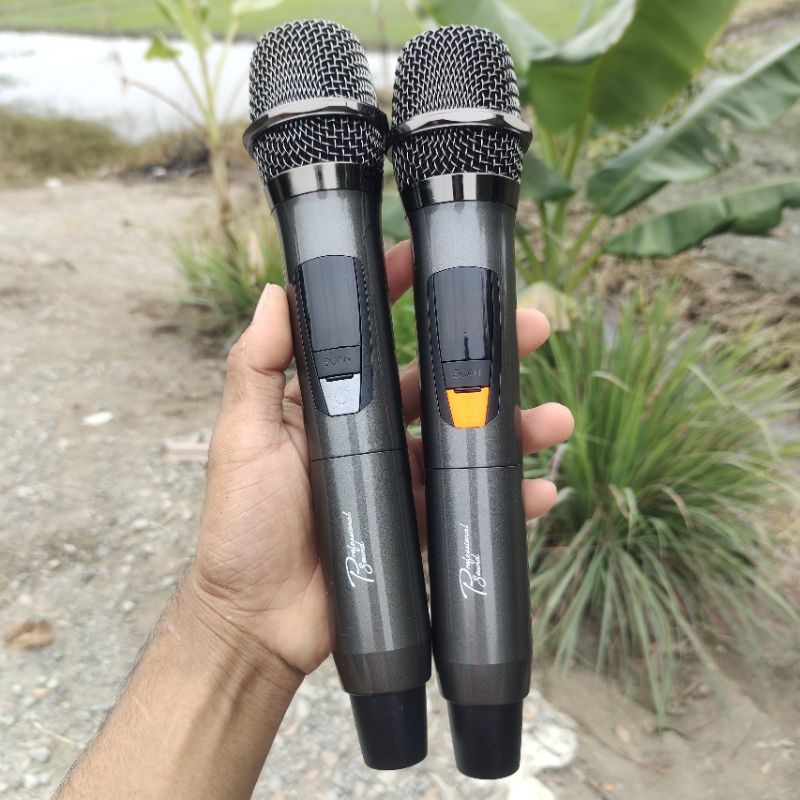 Micro kim loại sóng uhf set tần số cao cấp dùng cho mọi loa kẹo kéo mẫu mới