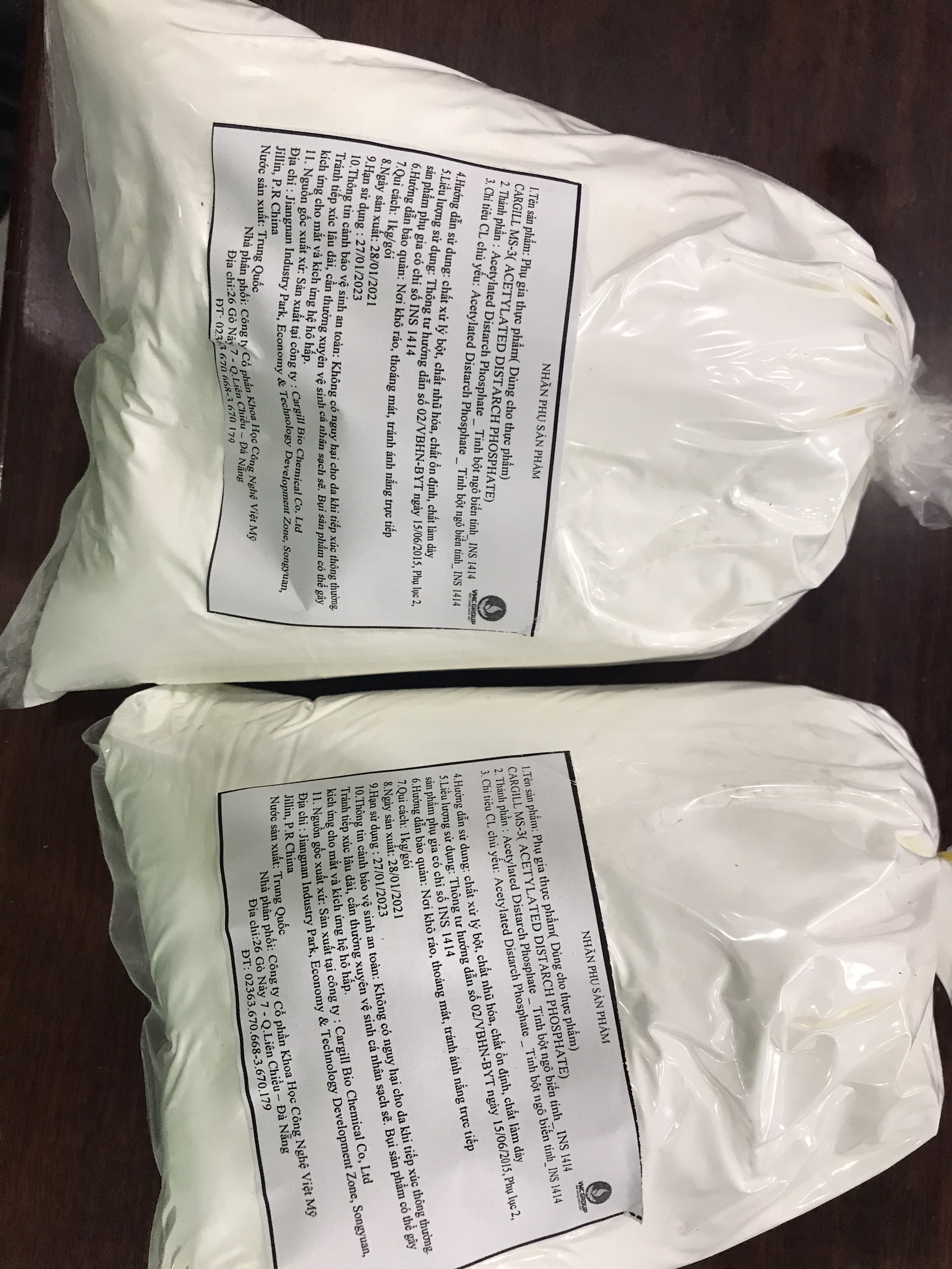 Túi 1 kg tinh bột bắp biến tính cargill