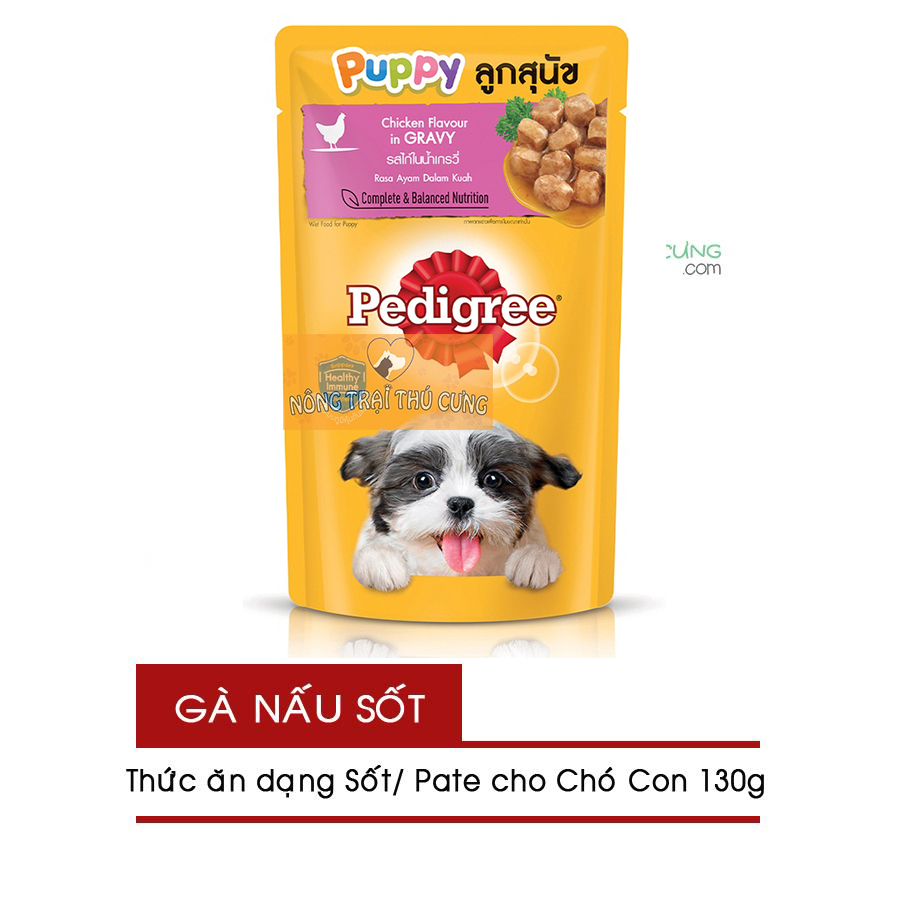 Gói Pate/ Sốt cho Chó Con Pedigree Puppy 130g - Vị Gà - [Nông Trại Thú Cưng]