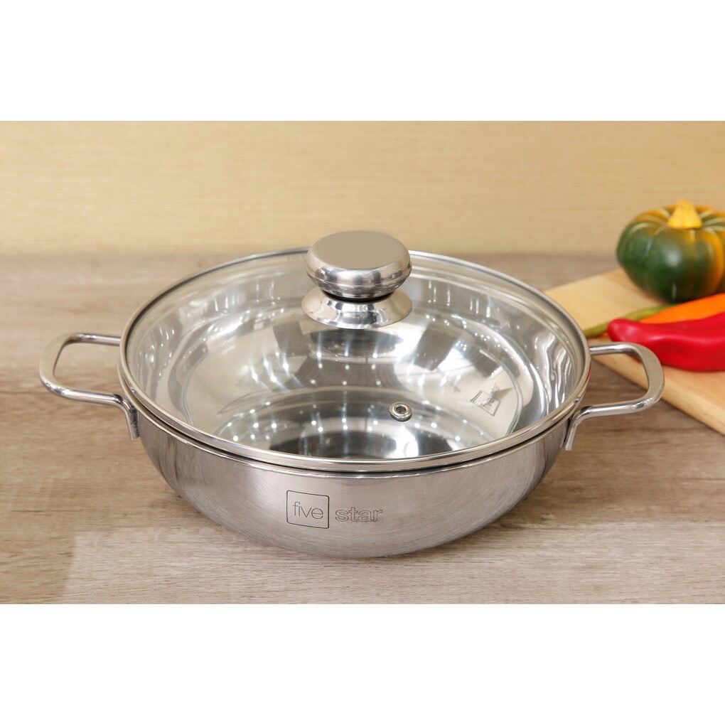 Nồi lẩu um xào 3 đáy inox 430 Fivestar Bếp Từ
