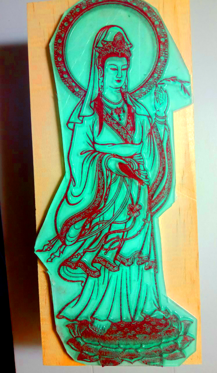 Con dấu mẹ quan âm 15 x 6cm
