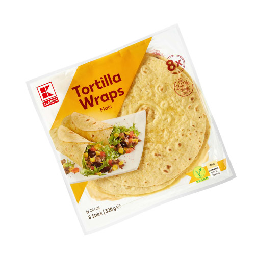 Vỏ bánh CLASSIC Tortilla Wraps Mais – túi 370g