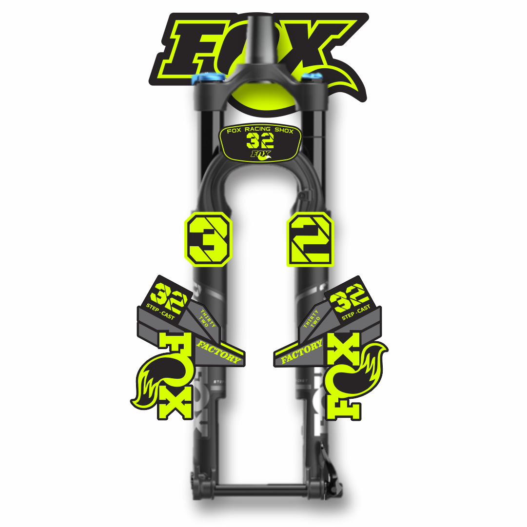 Tem decal dán phuộc xe đạp fox factory 32 step cast 2021 | mtb fork decal | temxedap.vn